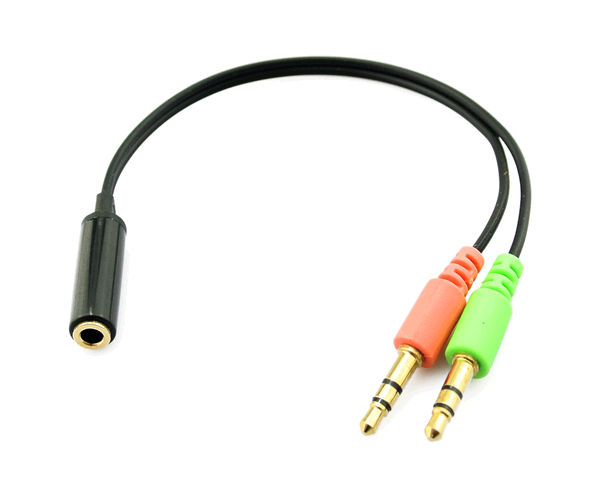 Cable Adaptador De Audio Jack 3.5Mm Auricular + Microfono H/M-M / Cca-418